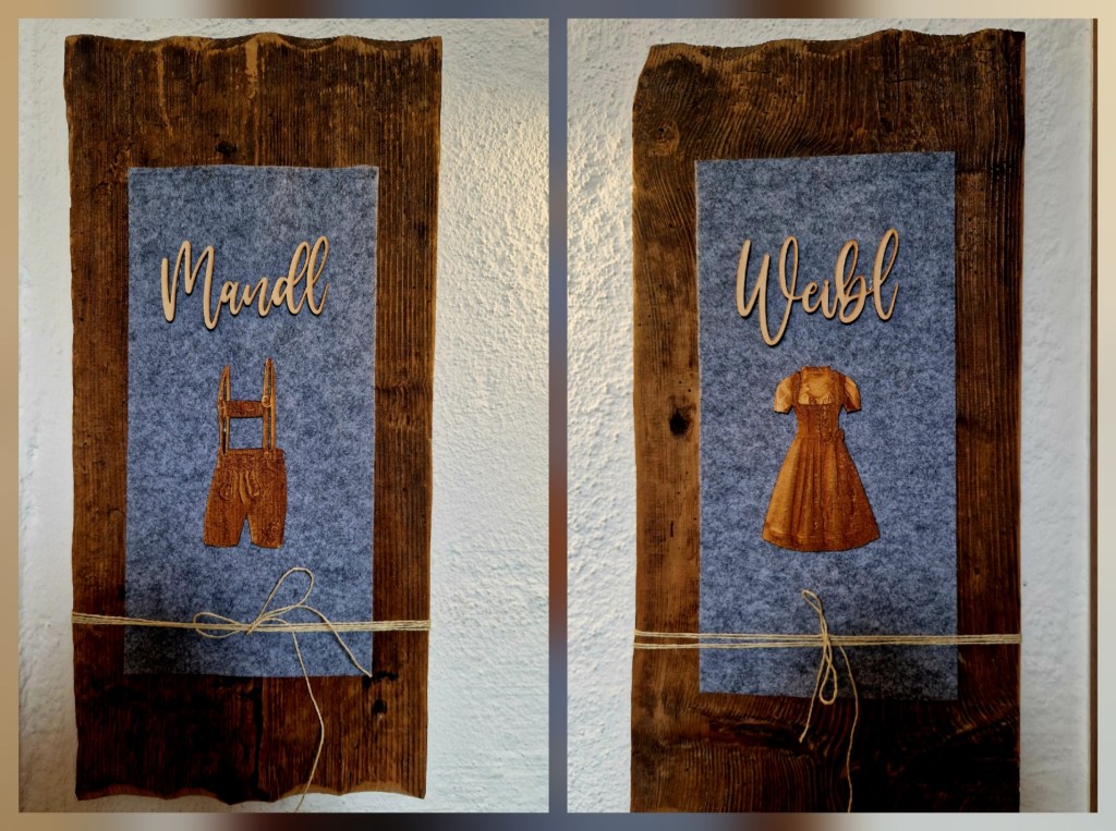 Mand und Weibl - WC Schild